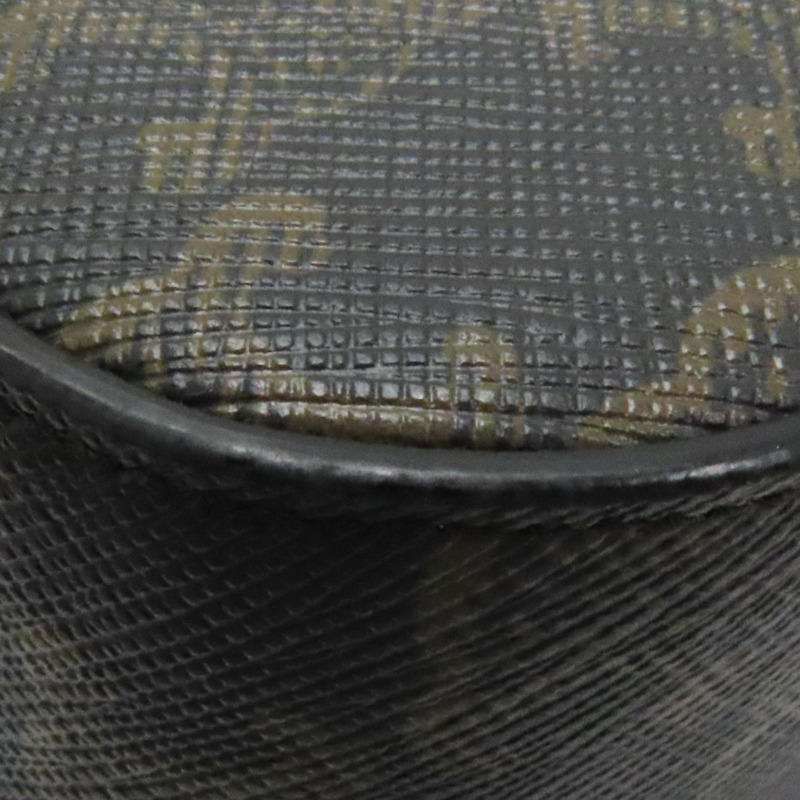 棕色 Triomphe 帆布 牛皮 Clutch On Strap Tabou 兩用包-12