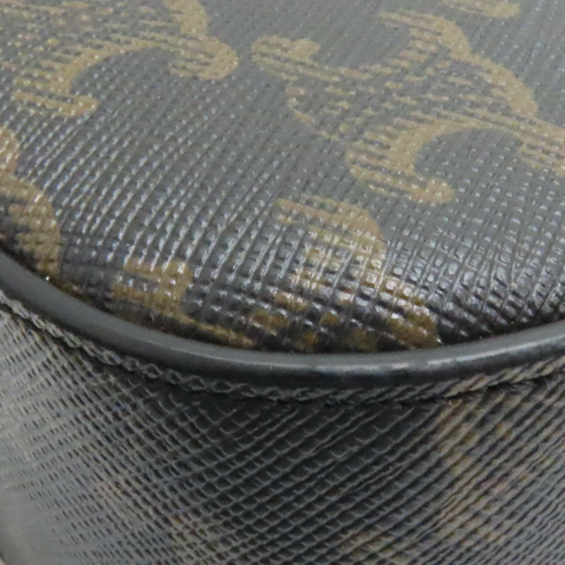 棕色 Triomphe 帆布 牛皮 Clutch On Strap Tabou 兩用包-13
