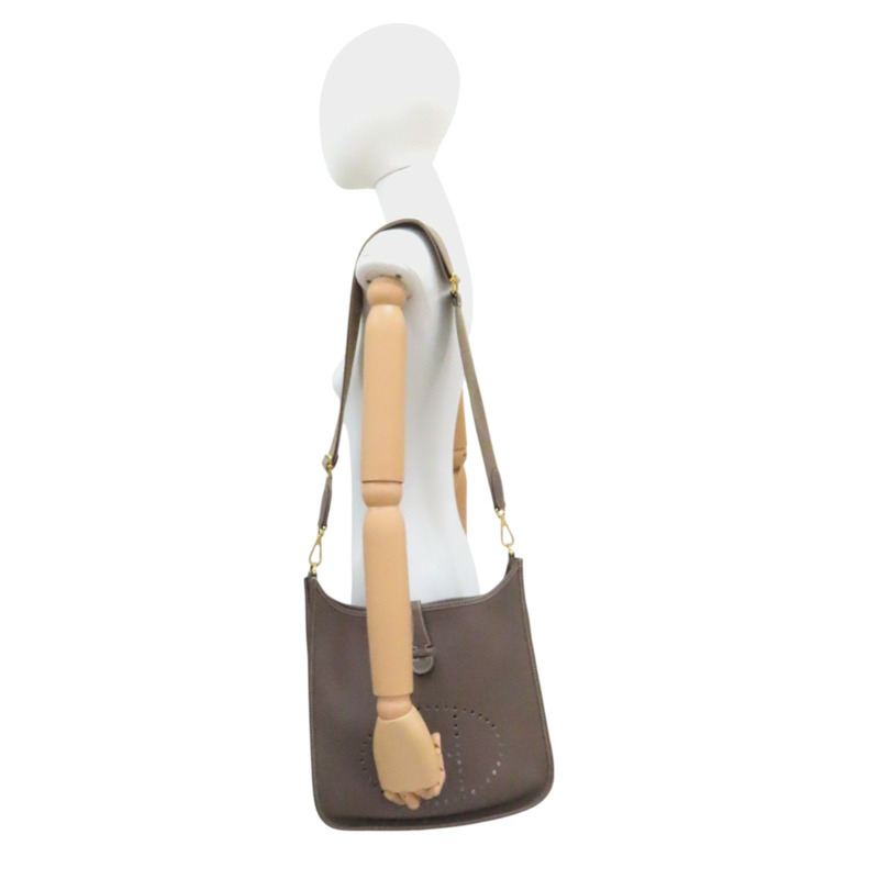 大象灰 TC皮革 Evelyn GM 肩背包 D刻-8