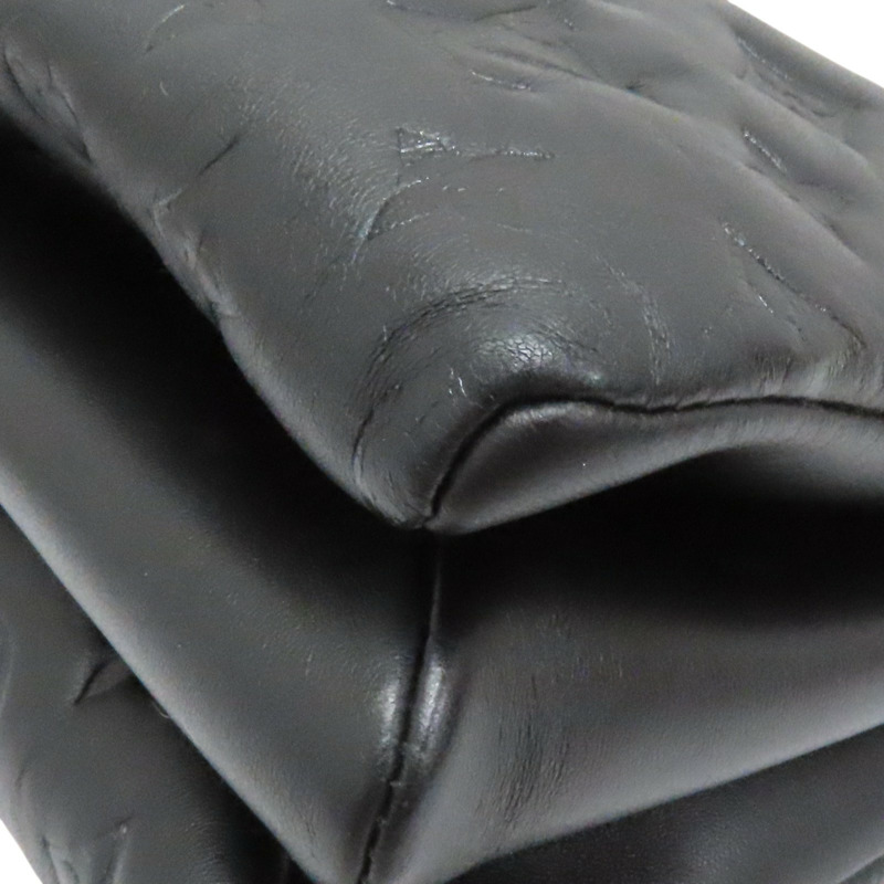 黑色 小羊皮壓紋 Coussin PM 單肩包 M57790-12