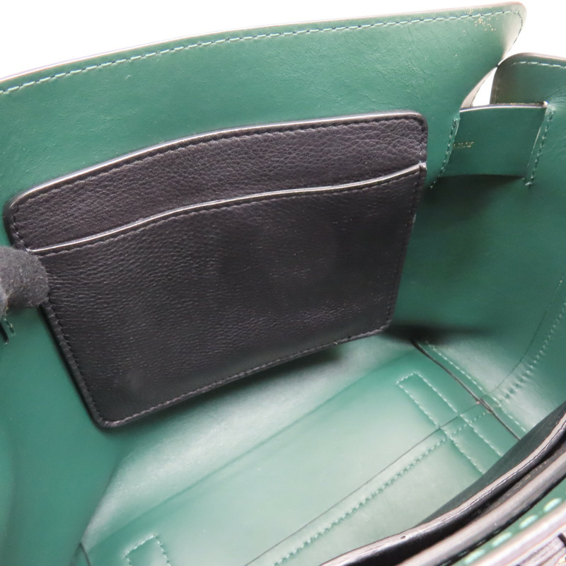 黑/黃/綠色 牛皮 Belt 兩用包-5