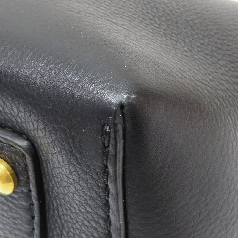 黑/黃/綠色 牛皮 Belt 兩用包-14