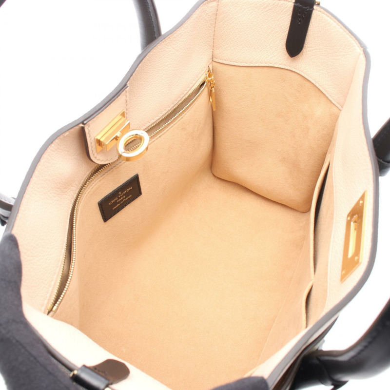 LOUIS VUITTON On My Side 中型單肩托特包 手提包 M55302 皮革字母卡其色-2