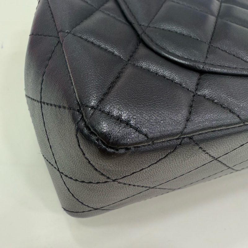 Chanel香奈兒 CF 大mini 黑銀 29開-12