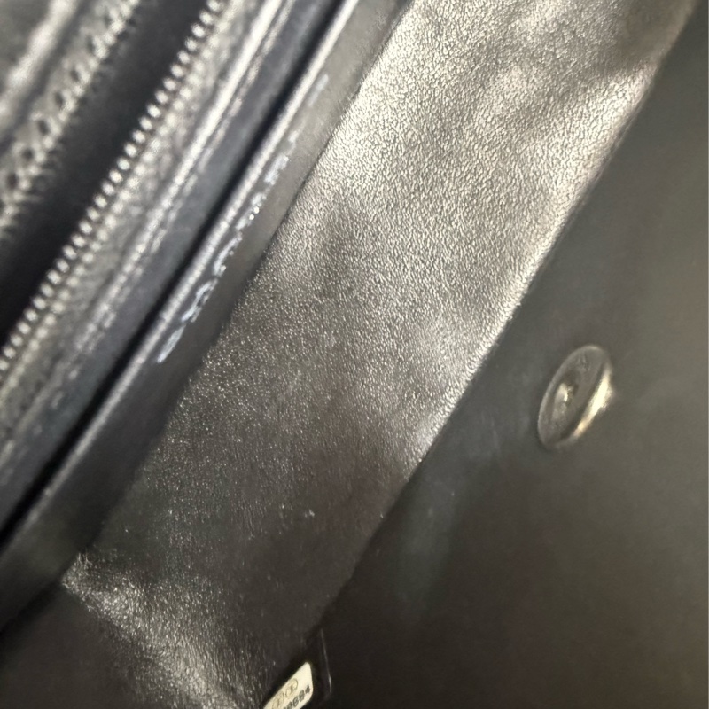 Chanel香奈兒 CF 大mini 黑銀 29開-13