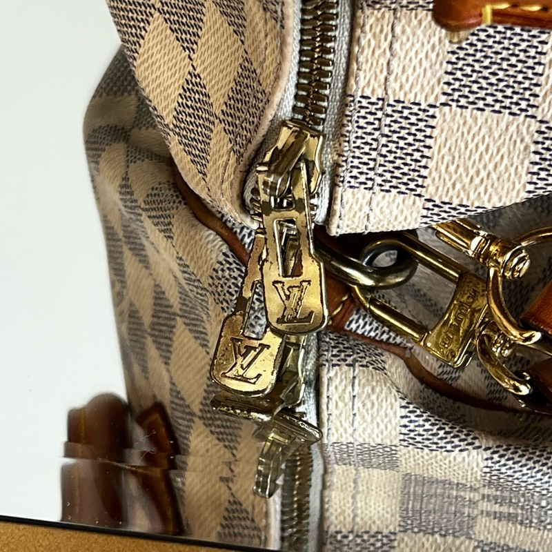 LOUIS VUITTON 白色棋盤 SPEEDY30(二手)-3