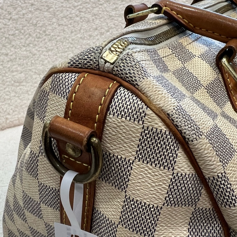 LOUIS VUITTON 白色棋盤 SPEEDY30(二手)-18