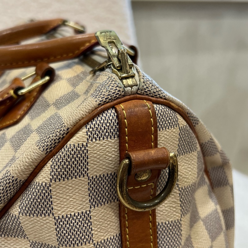 LOUIS VUITTON 白色棋盤 SPEEDY30(二手)-20