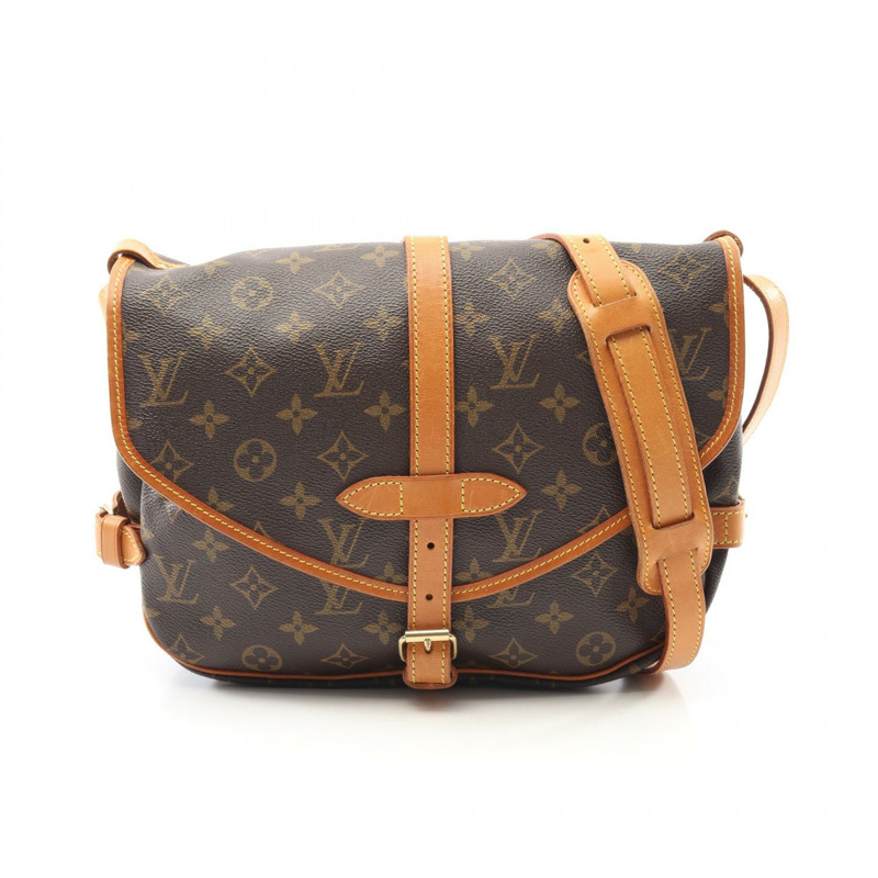 LOUIS VUITTON Saumur 30 斜背包 M42256 字母帆布 二手 LV-0