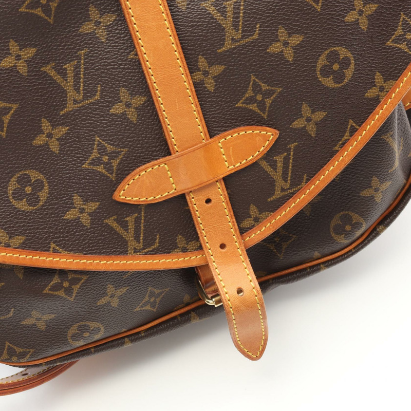 LOUIS VUITTON Saumur 30 斜背包 M42256 字母帆布 二手 LV-5