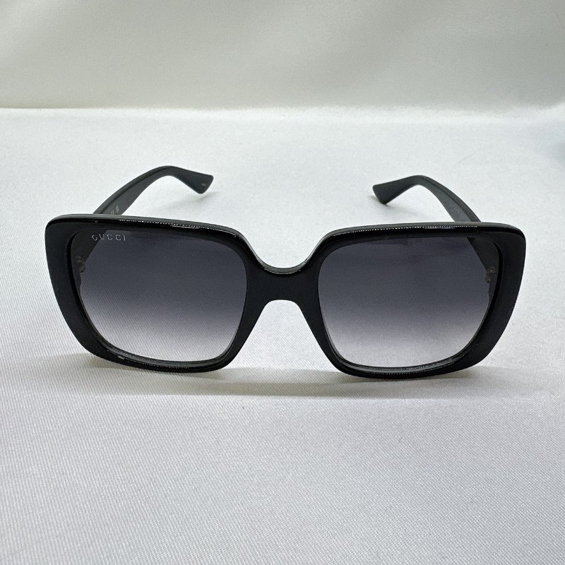 GUCCI 黑框小金雙G墨鏡-3