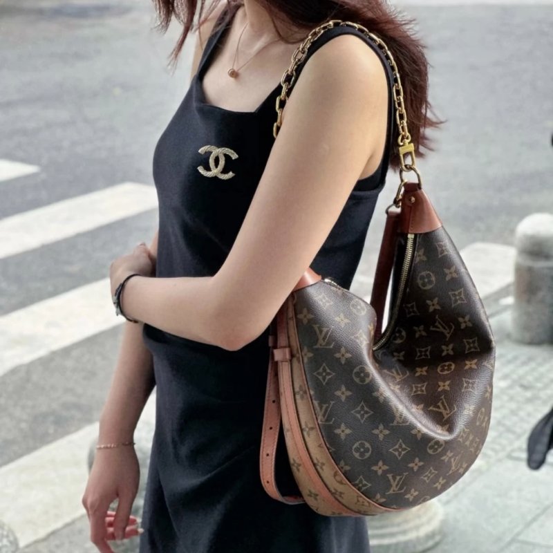 LV 芯片款大月亮碗豆包 全新 配件塵袋盒子-1