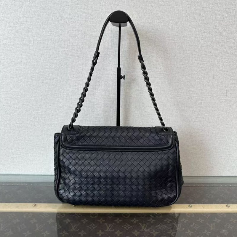 ✨BV 經典編織黑色肩背斜背包鍊條包 29*18*11 98新配件塵袋-4