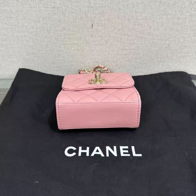✨CHANEL Trendy cc mini 粉金 肩背斜背包 11*12*5 98新配件塵袋-2