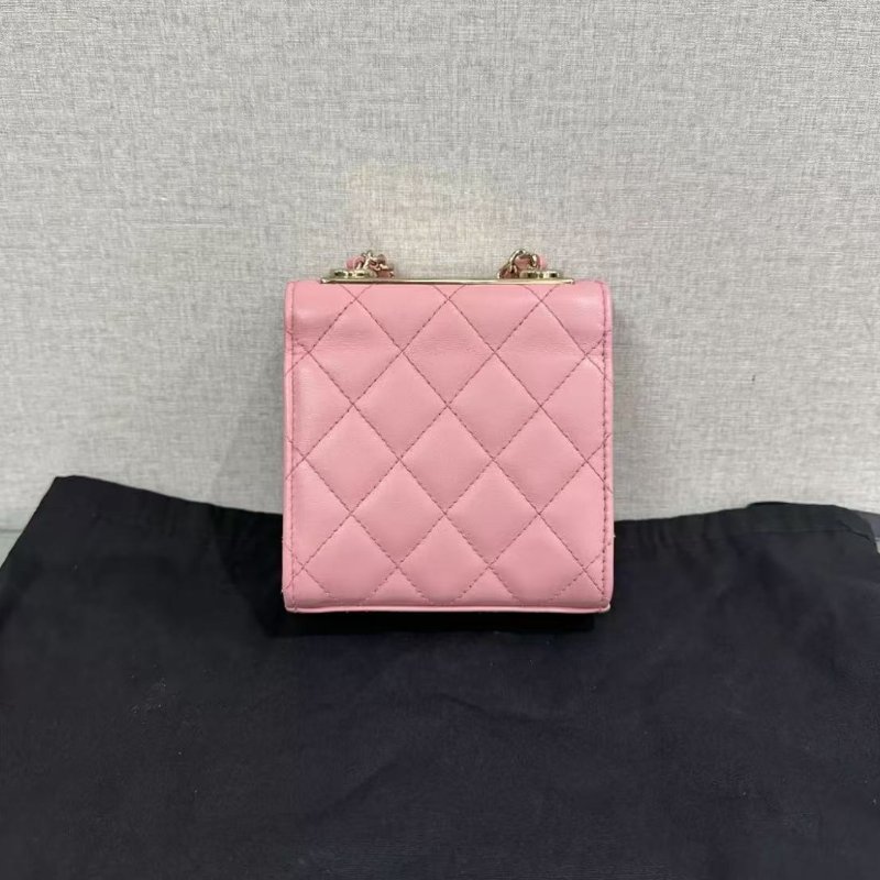 ✨CHANEL Trendy cc mini 粉金 肩背斜背包 11*12*5 98新配件塵袋-4