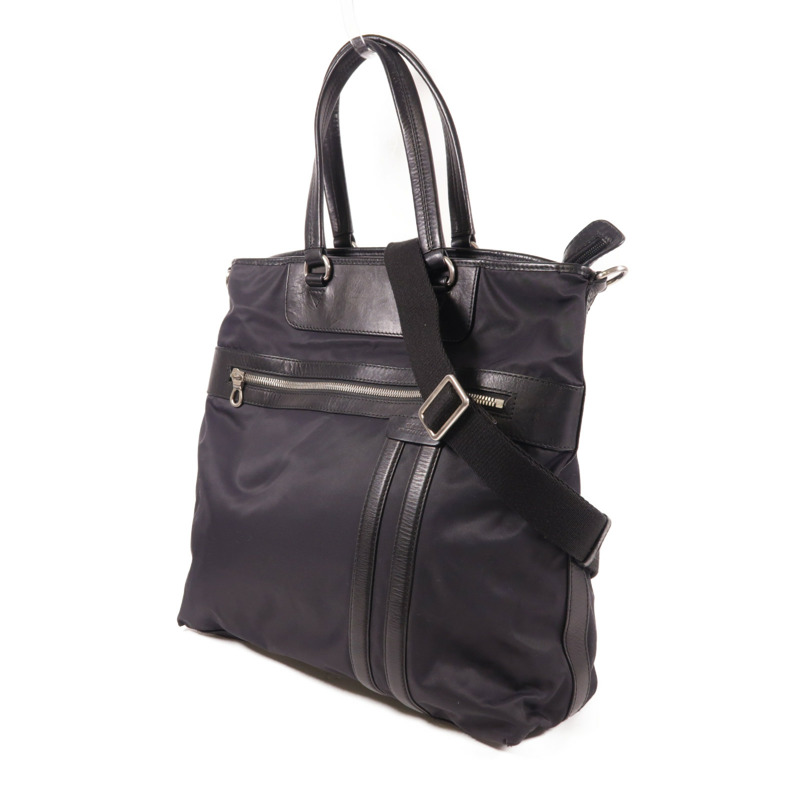 BALLY 尼龍2 Way Shoulder銀扣手挽肩背兩用袋-2