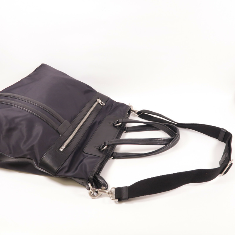 BALLY 尼龍2 Way Shoulder銀扣手挽肩背兩用袋-6