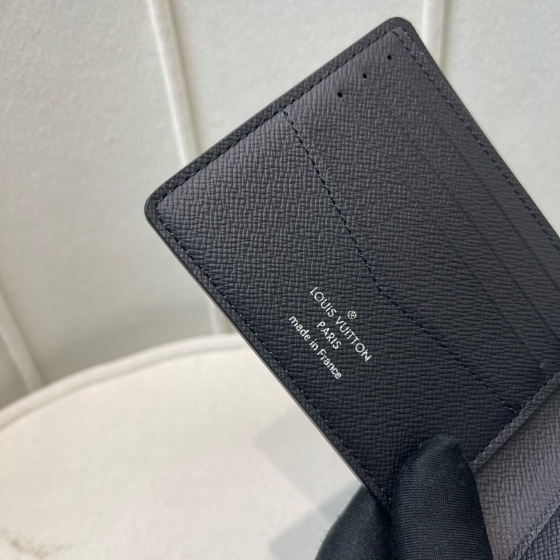 Louis Vuitton 路易威登 黑花 老花 對摺銀包 (O391)-3