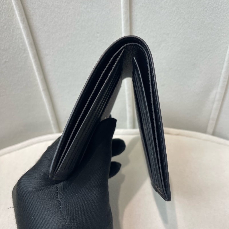 Louis Vuitton 路易威登 黑花 老花 對摺銀包 (O391)-5