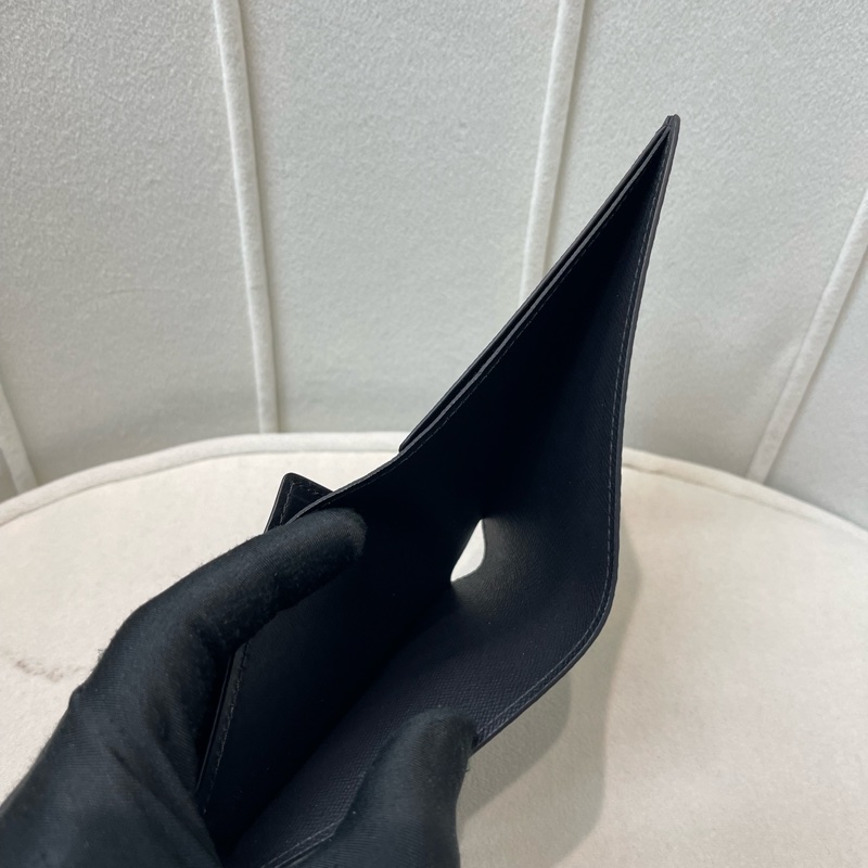 Louis Vuitton 路易威登 黑花 老花 對摺銀包 (O391)-6