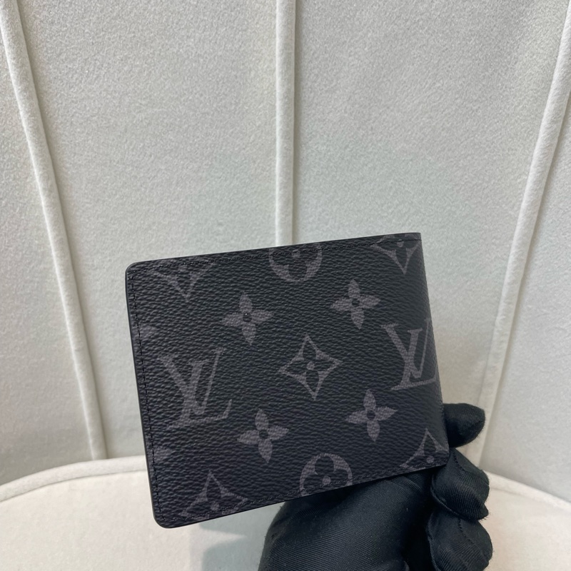 Louis Vuitton 路易威登 黑花 老花 對摺銀包 (O391)-8