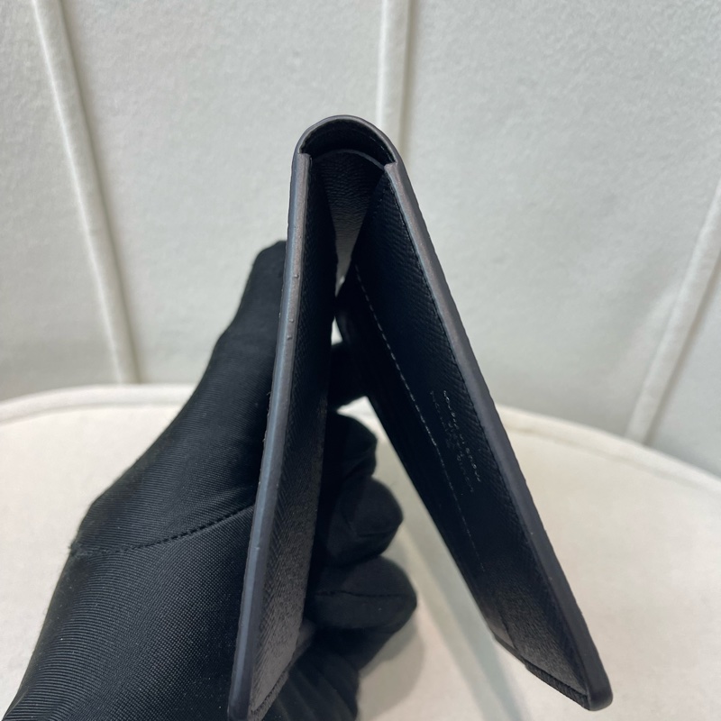 Louis Vuitton 路易威登 黑花 老花 對摺銀包 (O391)-9