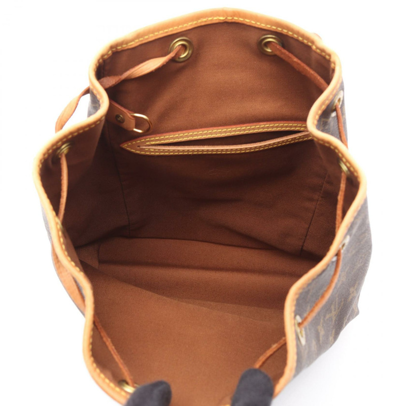LOUIS VUITTON Montsouris MM 背包 M51136 Monogram 帆布 棕色 二手-2