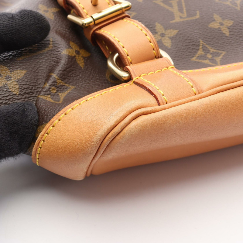 LOUIS VUITTON Montsouris MM 背包 M51136 Monogram 帆布 棕色 二手-9