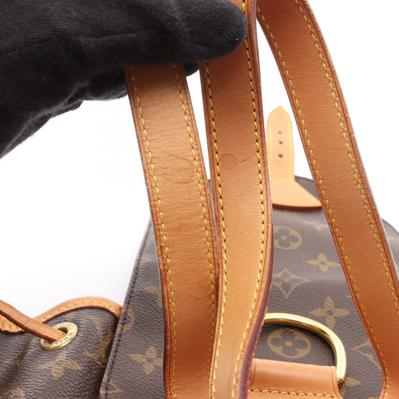 LOUIS VUITTON Montsouris MM 背包 M51136 Monogram 帆布 棕色 二手-11