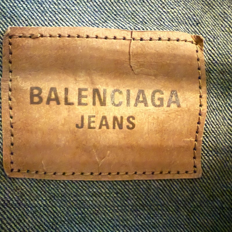 Men's Patched Denim Jacket in Blue/dark Grey-2