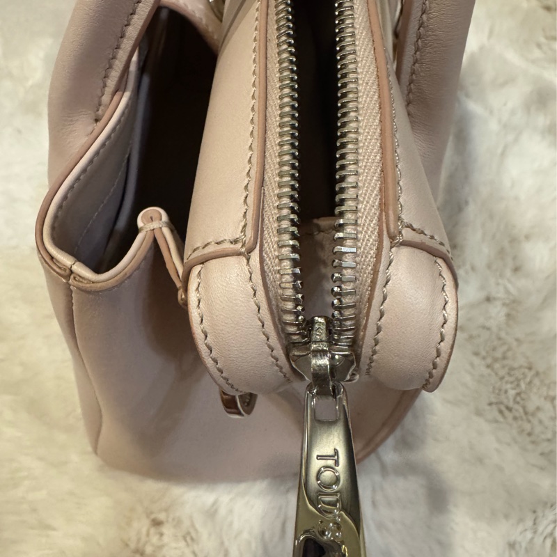 全新Tod’s粉紅色手提包(附背帶）-12