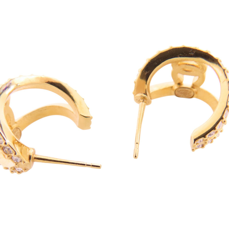 CHANEL 金屬/水鑽Earrings金扣耳環-4