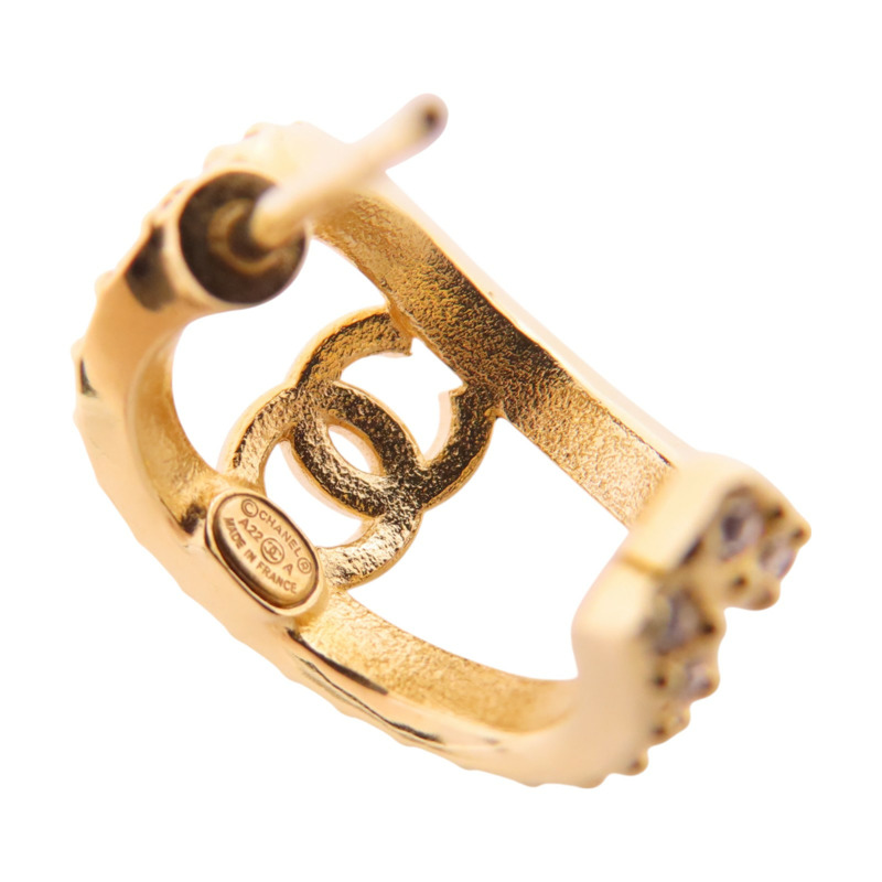 CHANEL 金屬/水鑽Earrings金扣耳環-6