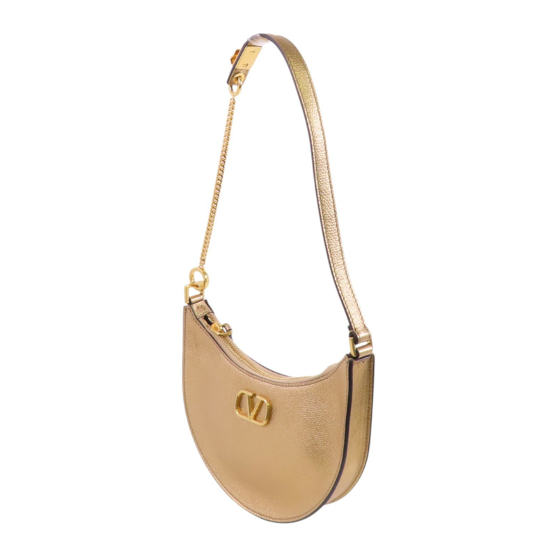 Valentino 牛皮皮革Shoulder Bag金扣肩背袋-2