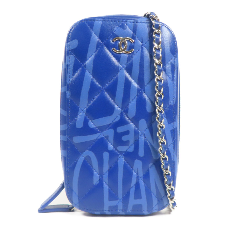 CHANEL 羊皮皮革Shoulder Bag銀扣鏈帶肩背袋-0