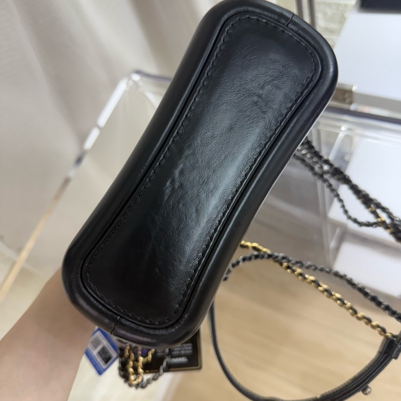 Chanel 藍黑流浪包小號帶卡-4