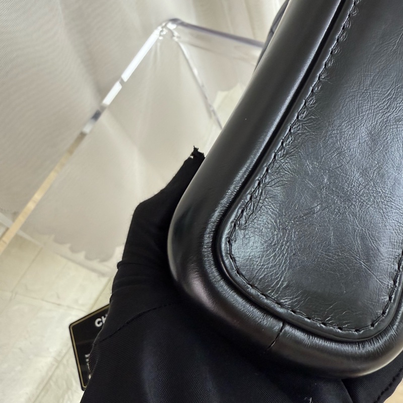 Chanel 藍黑流浪包小號帶卡-5