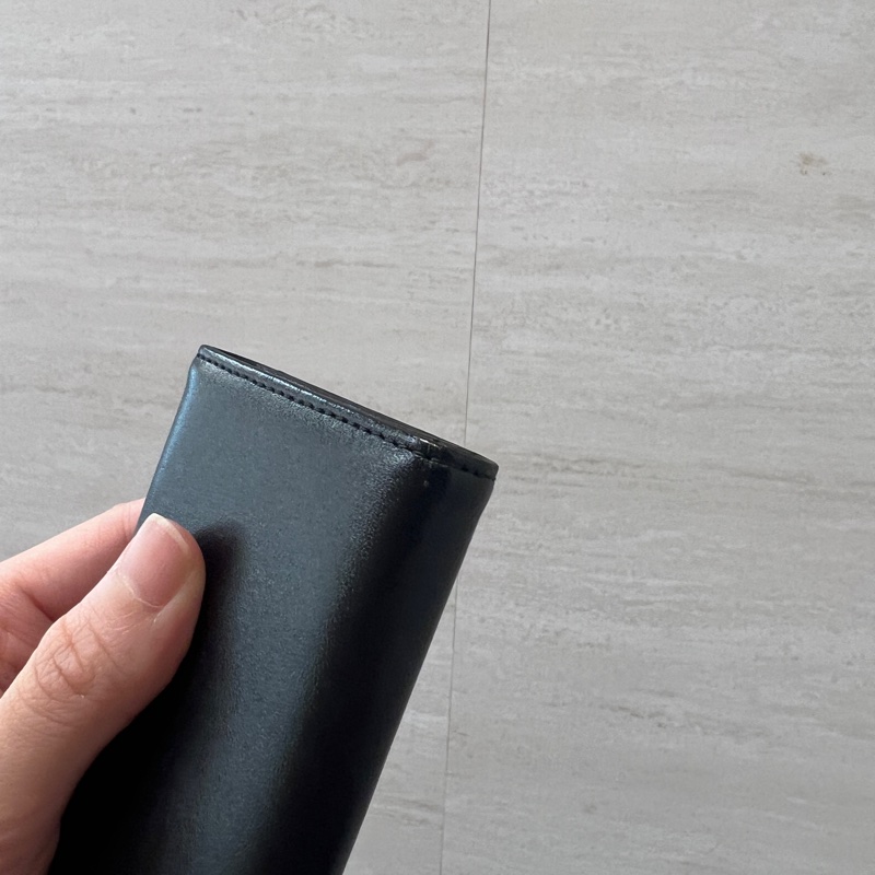 Montblanc 黑牛皮銀釦6匙鑰匙包-7
