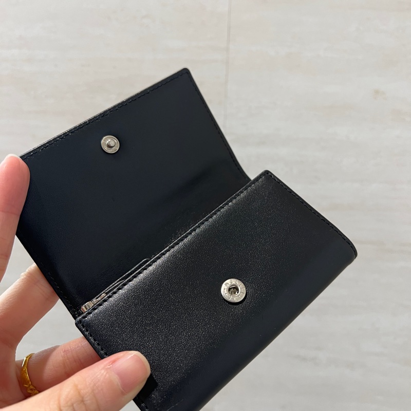 Montblanc 黑牛皮銀釦6匙鑰匙包-8