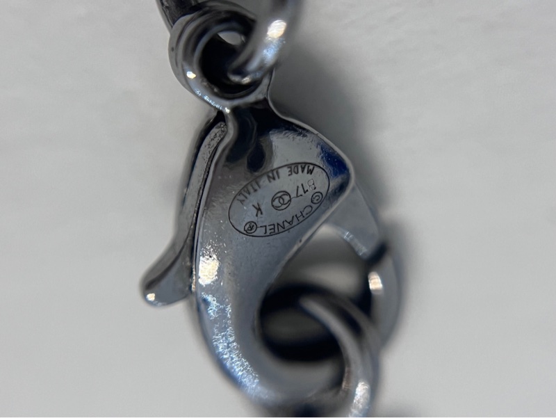 香奈兒Chanel爆款粉色水鑽雙C項鍊，鏤空設計很閃 鏈長可調節 無配件-5