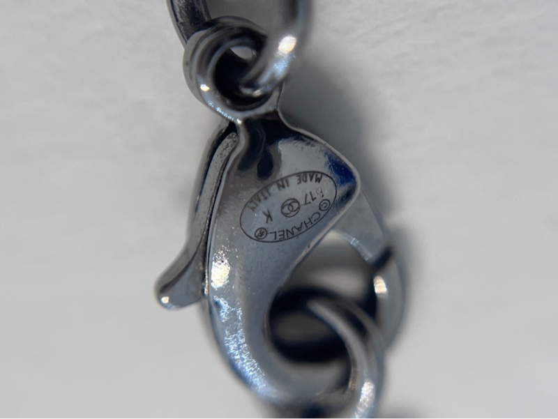 香奈兒Chanel爆款粉色水鑽雙C項鍊，鏤空設計很閃 鏈長可調節 無配件-6