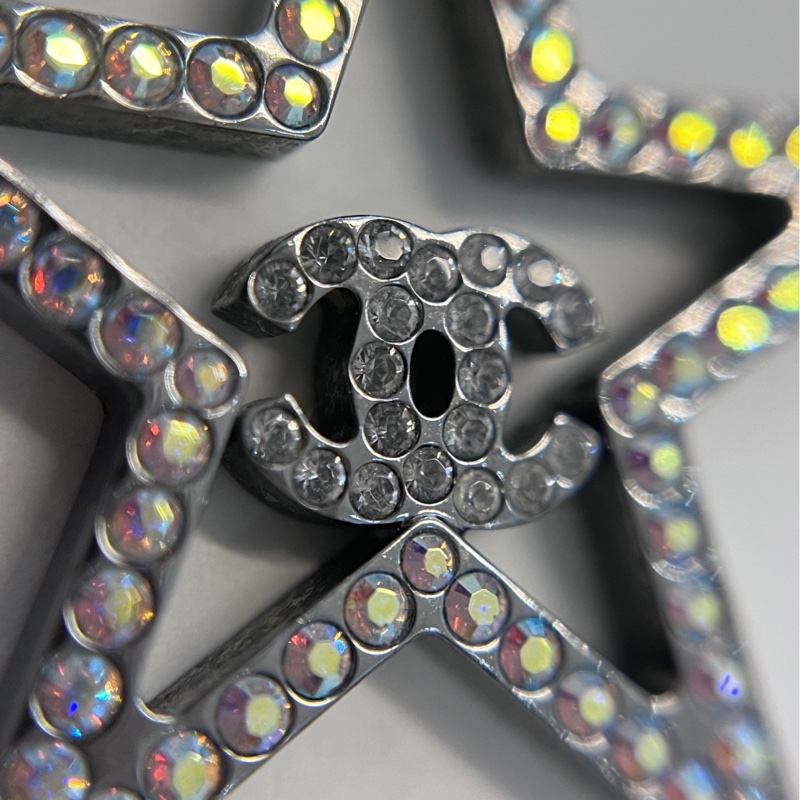 香奈兒Chanel爆款粉色水鑽雙C項鍊，鏤空設計很閃 鏈長可調節 無配件-8