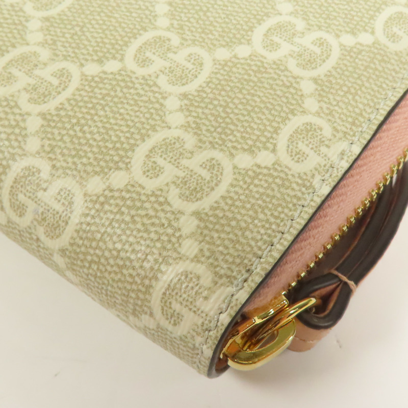 GUCCI 塗層帆布Wallet金扣長錢包-14
