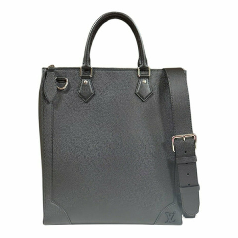 Louis Vuitton 垂直托特包 Taiga 單肩包 皮革 M30811 黑色 男士 LOUIS VUITTON 2way