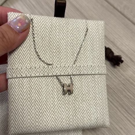 全新Hermès 愛馬仕 mini pop H 小H項鍊剛離櫃奶茶色-5
