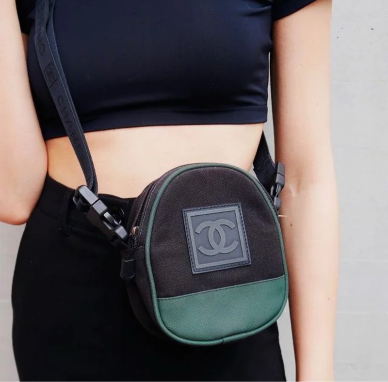 「JL精品代購」95新Chanel香奈兒方平標運動蛋蛋包斜背包-1