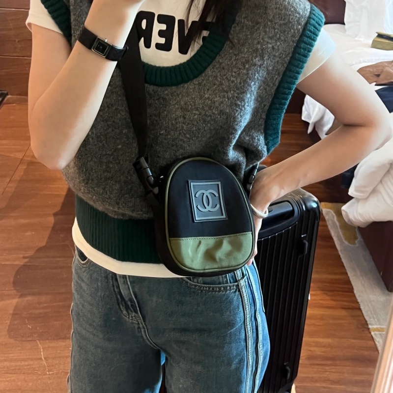 「JL精品代購」95新Chanel香奈兒方平標運動蛋蛋包斜背包-2