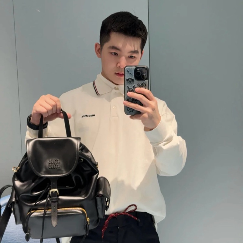 Miu Miu 皮革 雙肩包-4