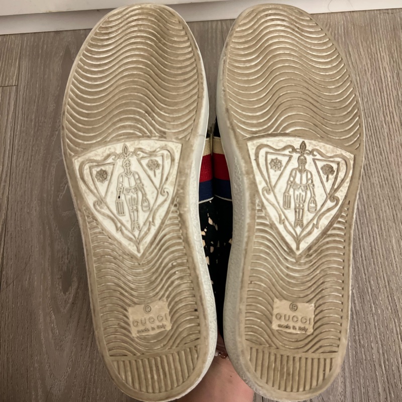 Gucci 閃石絲帶飾喱士波鞋-8
