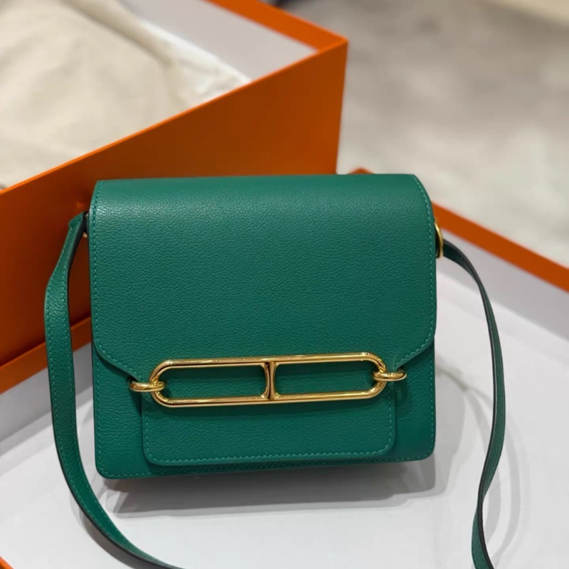 99新💓 Hermes 豬鼻子 Mini Roulis 19 絲絨綠-0